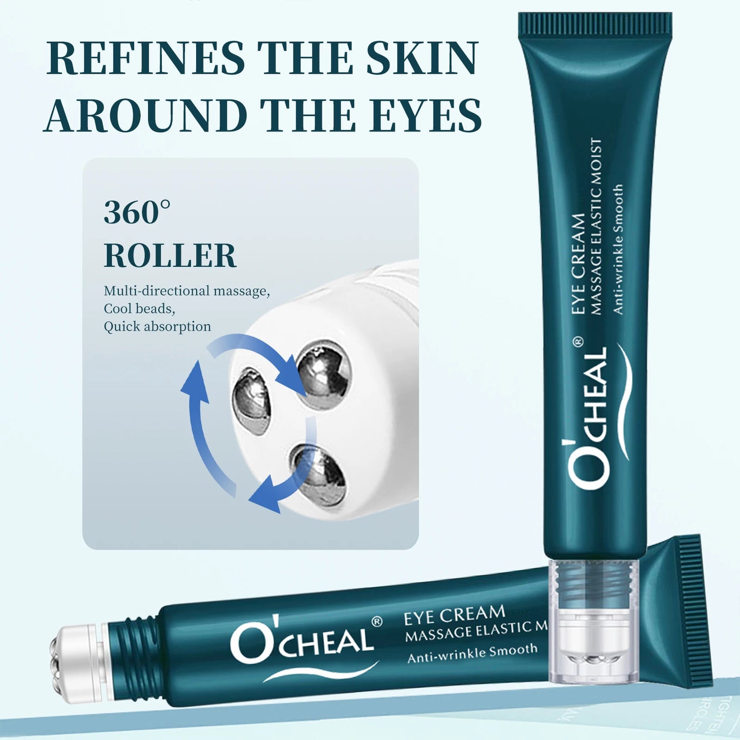Crema de masaje para ojos, aclarador de ojeras y reafirmante de la piel con suero de reparación instantánea para ojeras