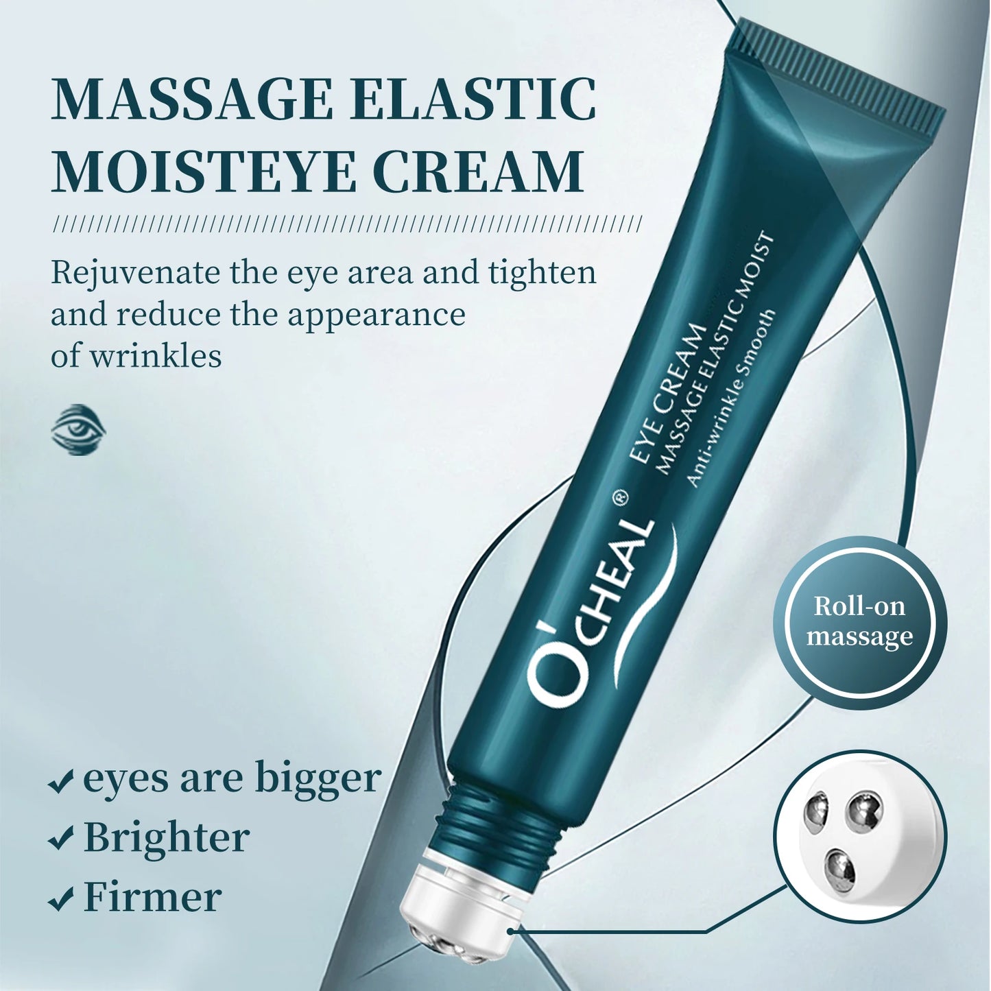 Crema de masaje para ojos, aclarador de ojeras y reafirmante de la piel con suero de reparación instantánea para ojeras