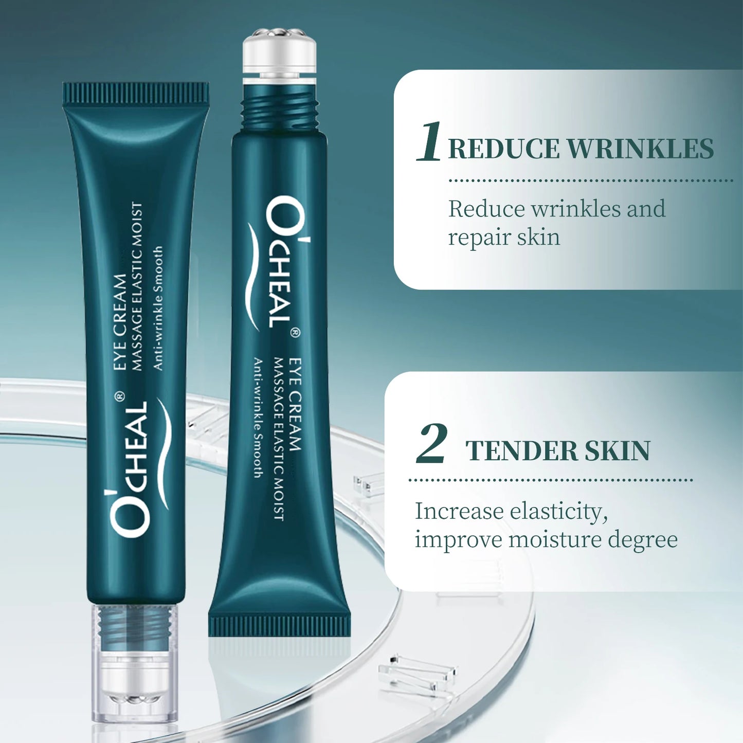 Crema de masaje para ojos, aclarador de ojeras y reafirmante de la piel con suero de reparación instantánea para ojeras