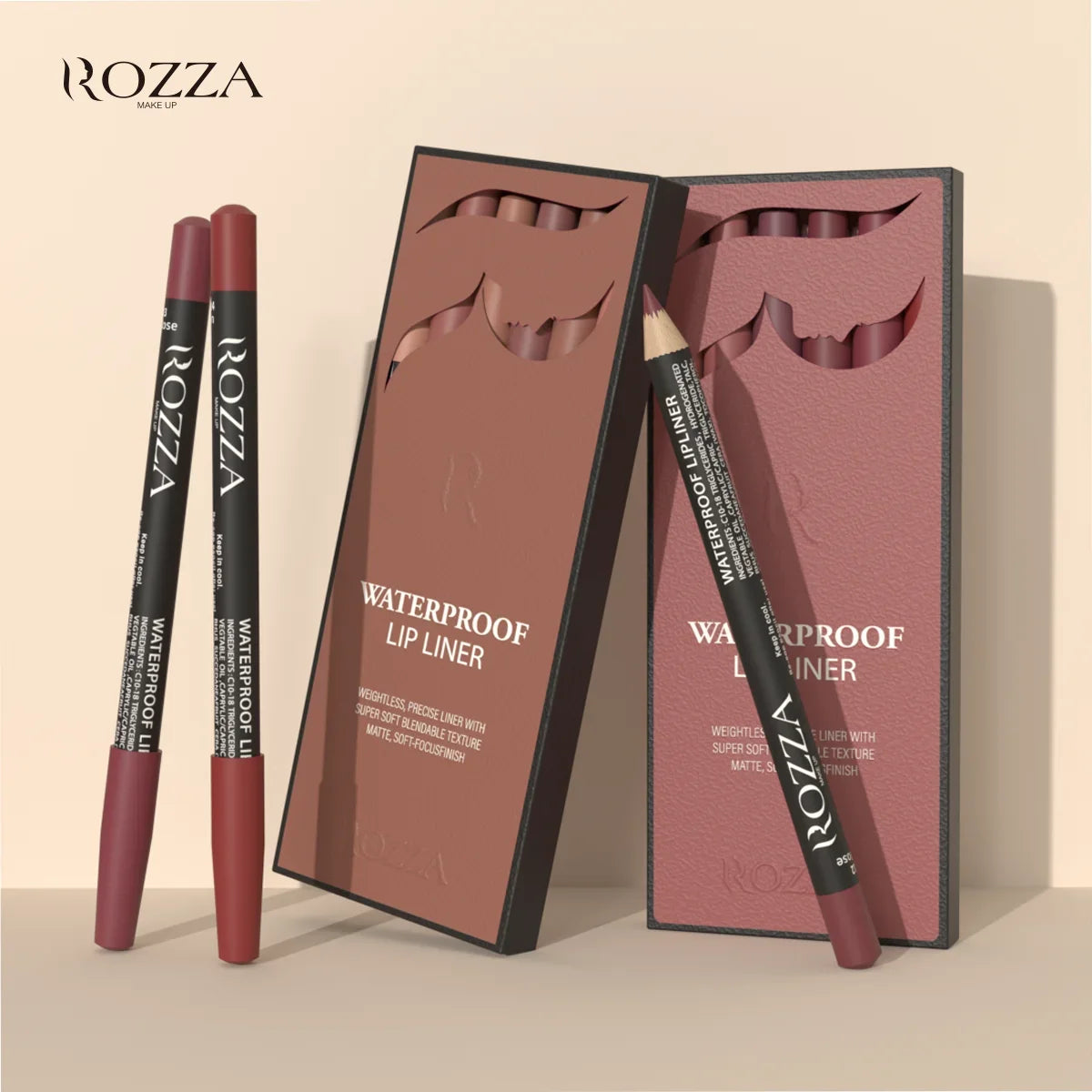 Delineador de labios mate larga duración, impermeable súper suave con textura mezclable
