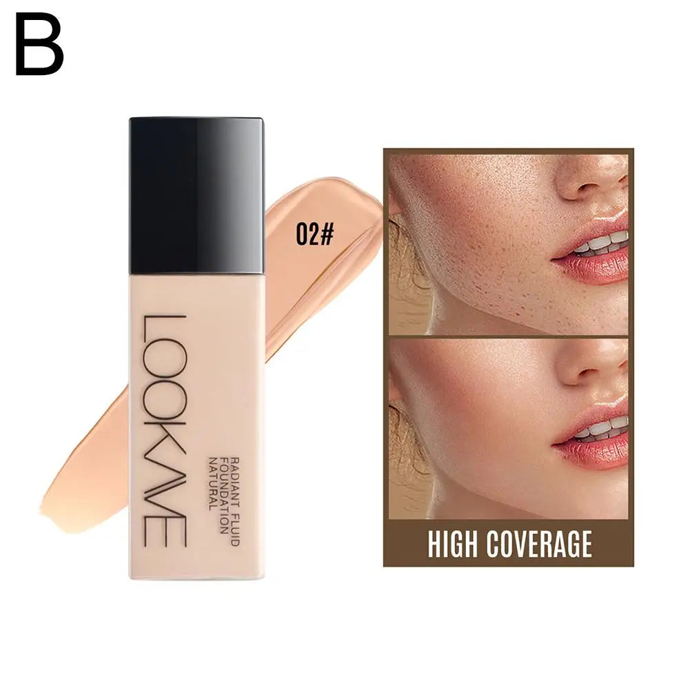 Base de maquillaje líquida de larga duración, cobertura total, corrector, hidratante