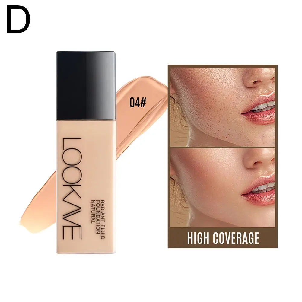Base de maquillaje líquida de larga duración, cobertura total, corrector, hidratante