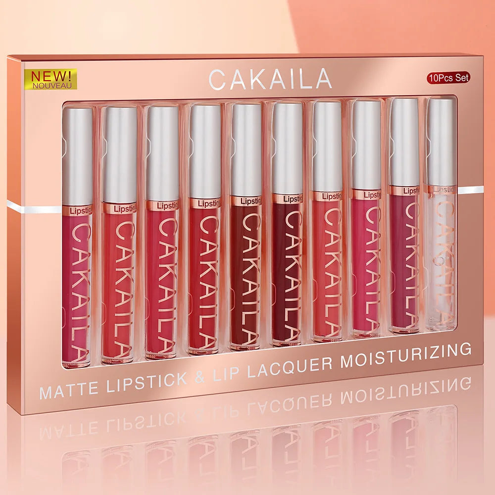 Brillo labial mate de terciopelo nude, antiadherente, resistente al agua