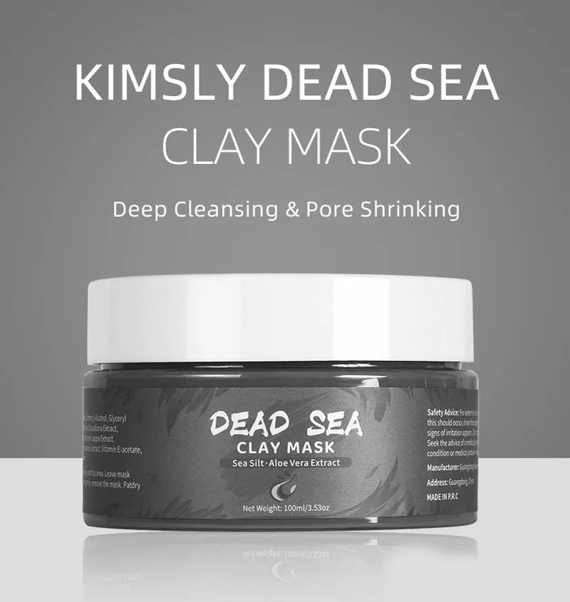 Mascarilla facial de barro con cúrcuma, té verde, rosa y aguacate, hidrata y elimina puntos negros