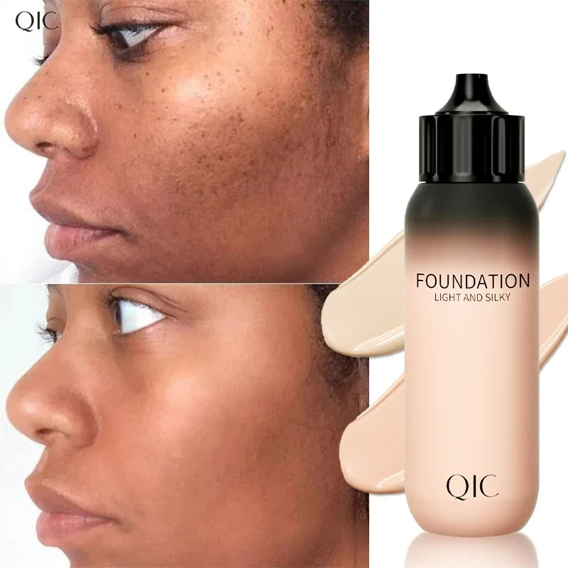 Base de maquillaje líquida resistente al agua, control de grasa, cobertura para el acné, hidratante