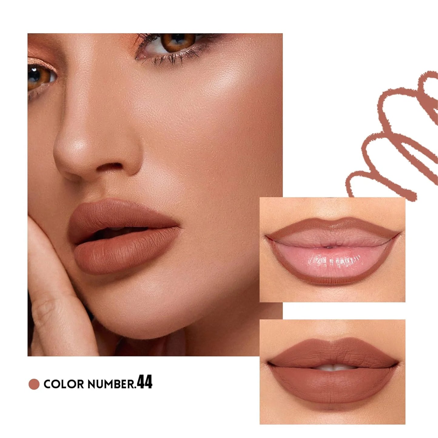 Delineador de labios enriquecido, hidratante con ajuste tridimensional fino, sedoso y transparente
