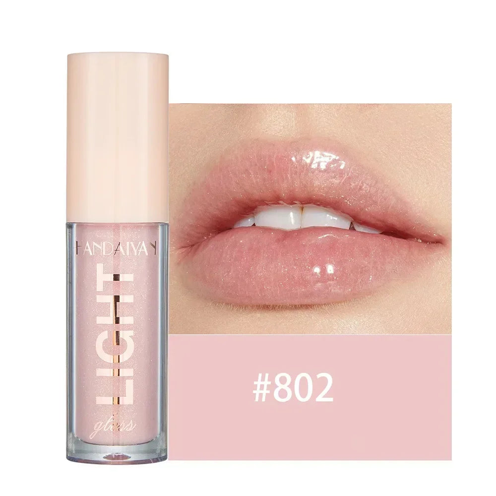 Brillo labial con efecto espejo, resistente al agua, de larga duración