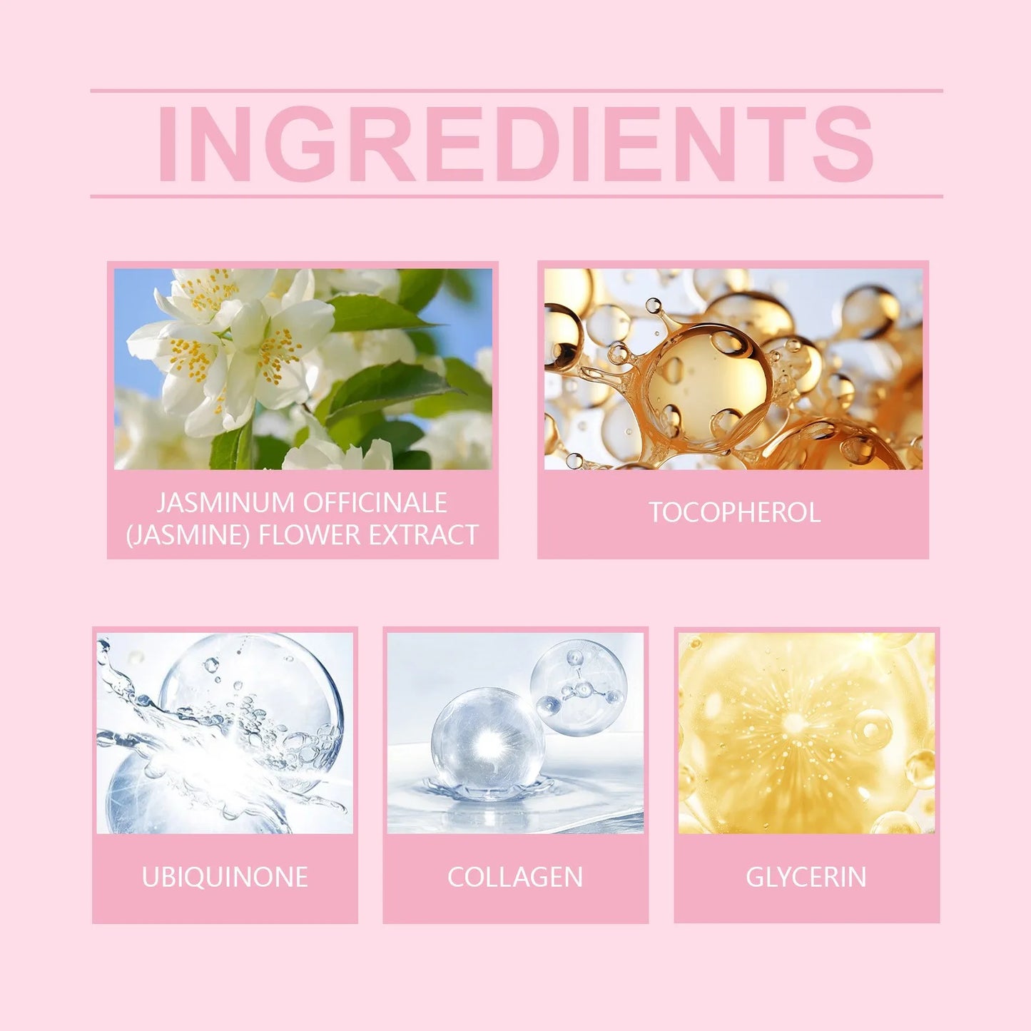 Crema para ojos antiarrugas con jazmín, elimina bolsas, ojeras, hinchazón, líneas finas, reafirma, hidrata