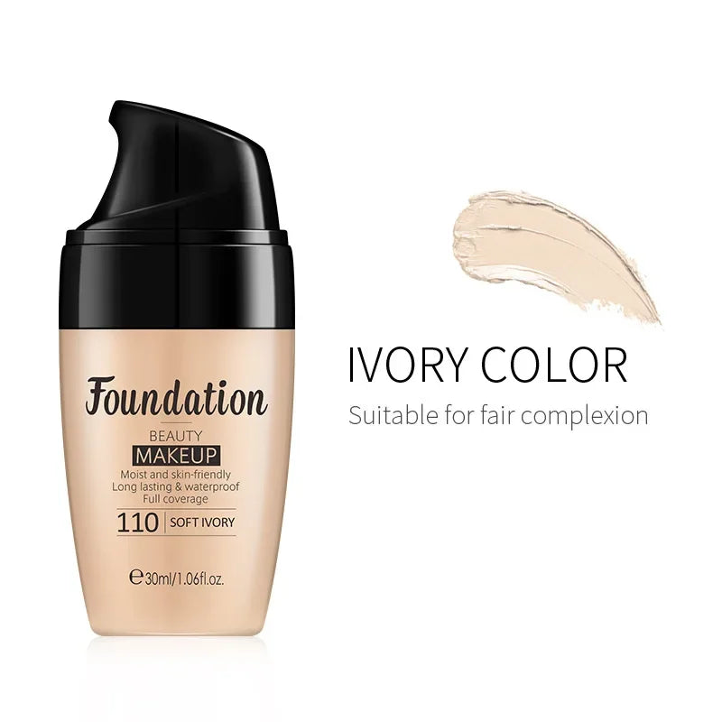 Base de maquillaje líquida hidratante de larga duración, cosmética facial, iluminador natural