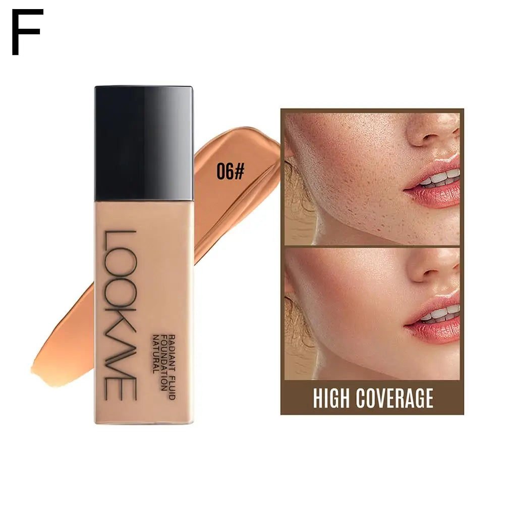 Base de maquillaje líquida de larga duración, cobertura total, corrector, hidratante