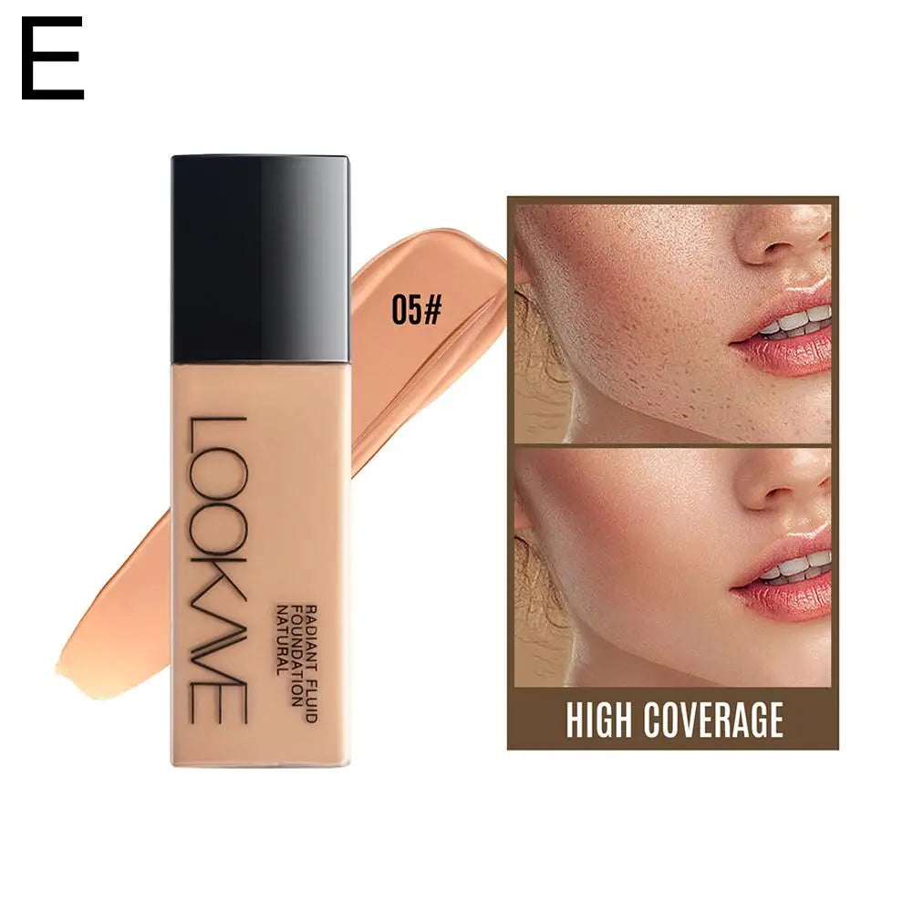 Base de maquillaje líquida de larga duración, cobertura total, corrector, hidratante