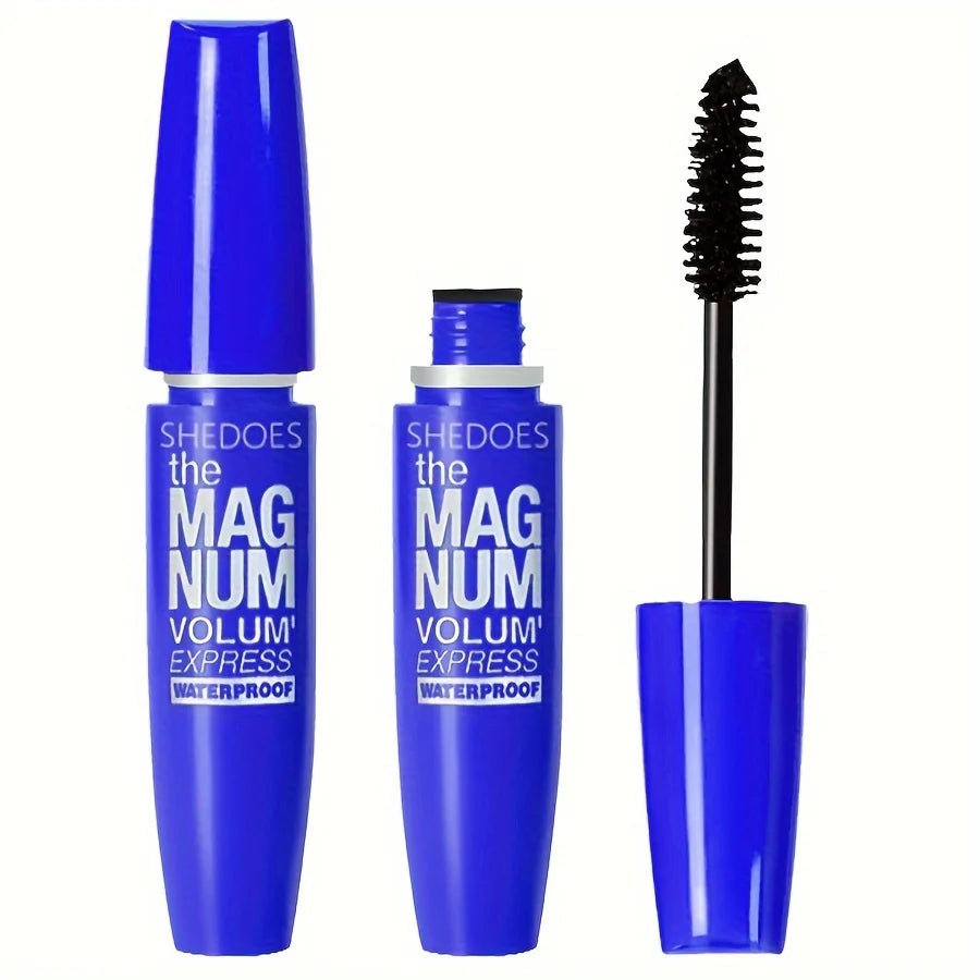 Máscara de pestañas negra 4D, espesante, alargadora y rizadora, resistente al agua, con fibra líquida