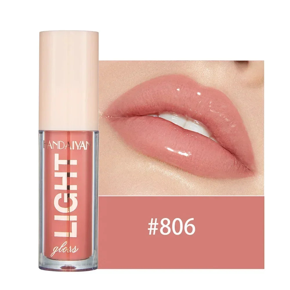 Brillo labial con efecto espejo, resistente al agua, de larga duración