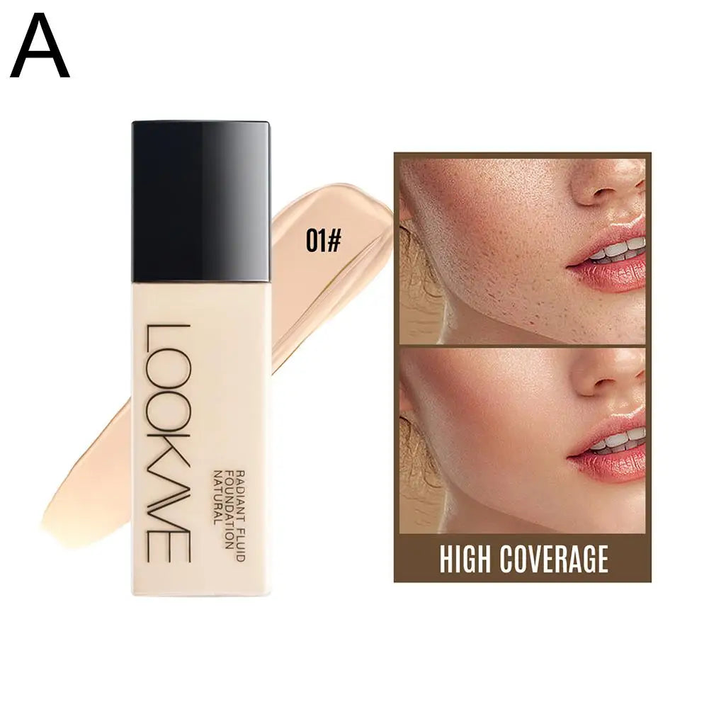 Base de maquillaje líquida de larga duración, cobertura total, corrector, hidratante