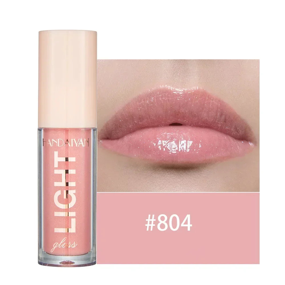 Brillo labial con efecto espejo, resistente al agua, de larga duración