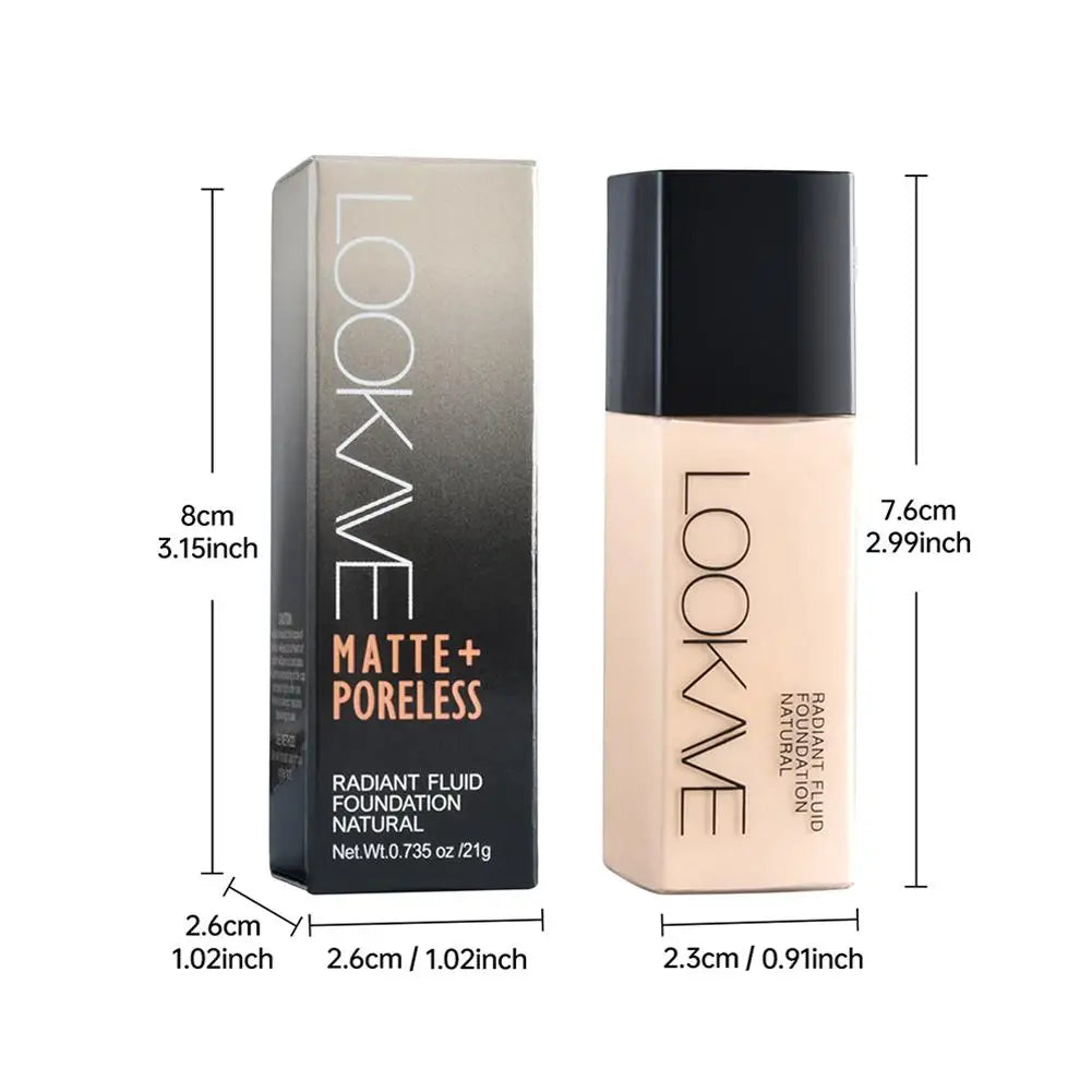 Base de maquillaje líquida de larga duración, cobertura total, corrector, hidratante