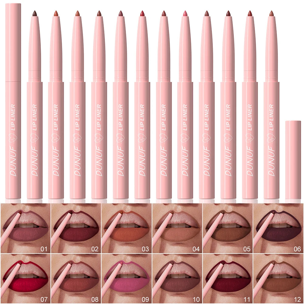 Delineador de labios mate de terciopelo, antiadherente, resistente al agua y al sudor