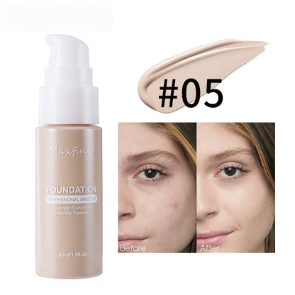 Base de maquillaje líquida, corrector eficaz, resistente al agua y al sudor, maquillaje profesional