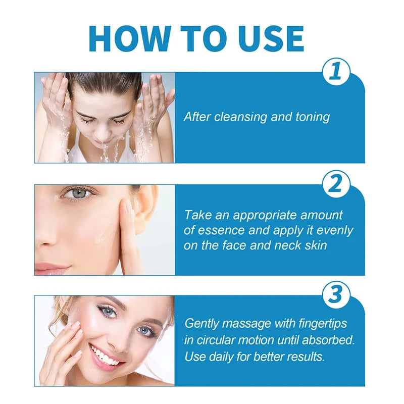 Serum facial de ácido hialurónico B5 para rostro, antiedad, reafirmante, antiarrugas, aclarador de líneas finas y antiojeras, iluminador de piel