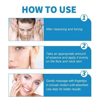 Serum facial de ácido hialurónico B5 para rostro, antiedad, reafirmante, antiarrugas, aclarador de líneas finas y antiojeras, iluminador de piel