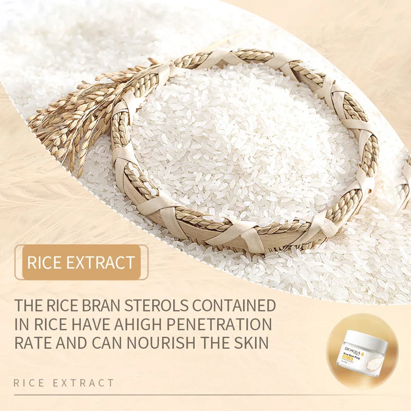 Crema facial iluminadora de arroz blanco con esencia hidratante de ácido hialurónico, reafirmante e hidratante