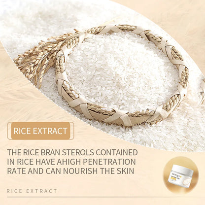 Crema facial iluminadora de arroz blanco con esencia hidratante de ácido hialurónico, reafirmante e hidratante