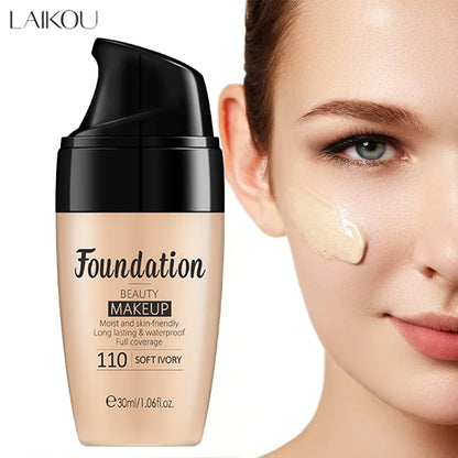 Base de maquillaje líquida hidratante de larga duración, cosmética facial, iluminador natural