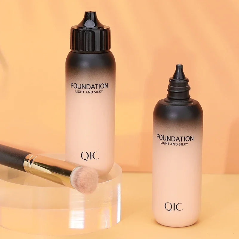 Base de maquillaje líquida resistente al agua, control de grasa, cobertura para el acné, hidratante