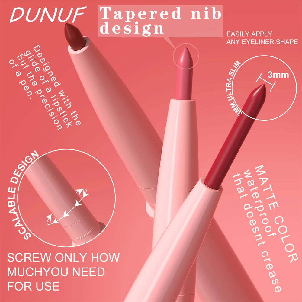 Delineador de labios mate de terciopelo, antiadherente, resistente al agua y al sudor
