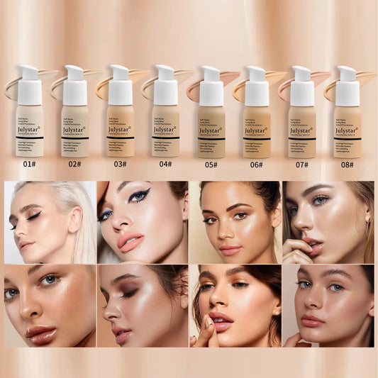 Base de maquillaje en crema con control de grasa y larga duración, no se apelmaza