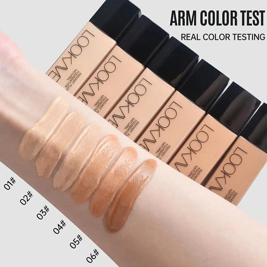 Base de maquillaje líquida de larga duración, cobertura total, corrector, hidratante