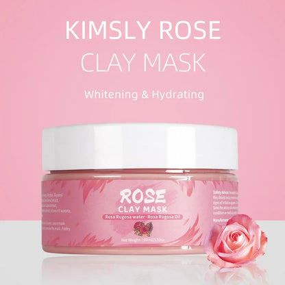 Mascarilla facial de barro con cúrcuma, té verde, rosa y aguacate, hidrata y elimina puntos negros