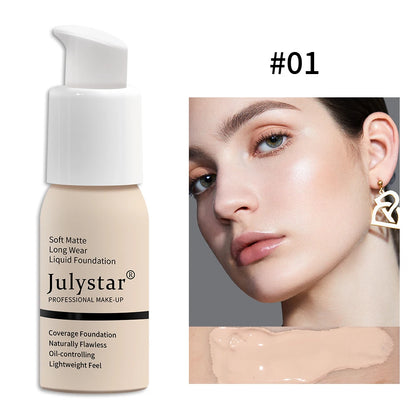 Base de maquillaje en crema con control de grasa y larga duración, no se apelmaza