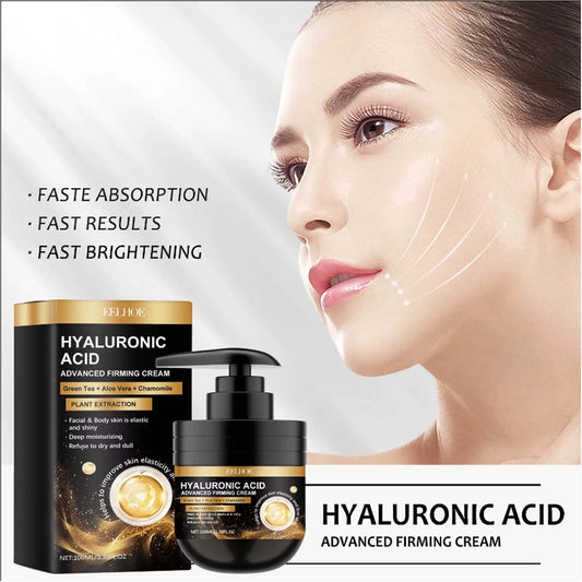 Crema facial reafirmante con ácido hialurónico, hidratante, reduce los poros, anti hinchazón, control de grasa, iluminadora