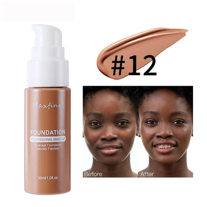 Base de maquillaje líquida, corrector eficaz, resistente al agua y al sudor, maquillaje profesional