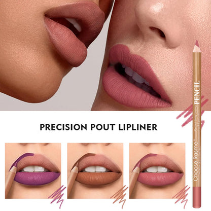 Delineador de labios enriquecido, hidratante con ajuste tridimensional fino, sedoso y transparente