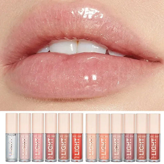 Brillo labial con efecto espejo, resistente al agua, de larga duración