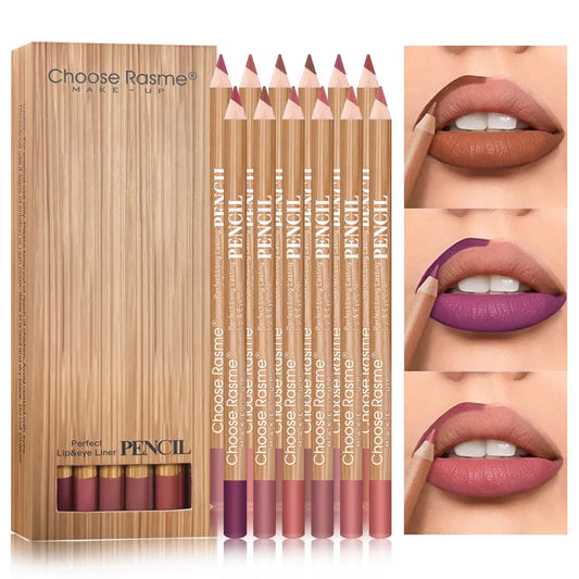 Delineador de labios enriquecido, hidratante con ajuste tridimensional fino, sedoso y transparente