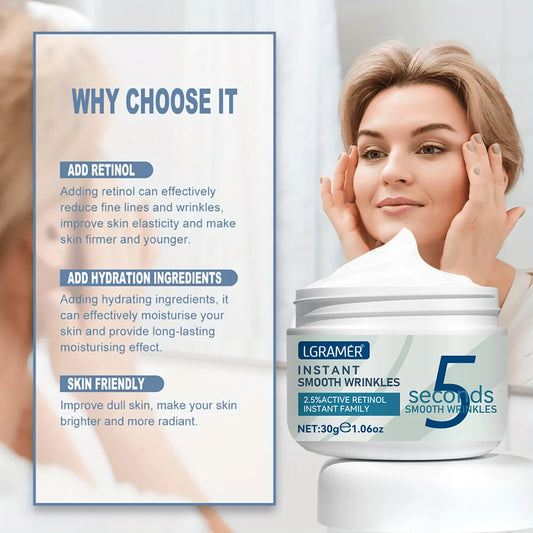Crema facial hidratante nutritiva con retinol para suavizar las arrugas, atenuar las manchas y reafirmar la piel fina