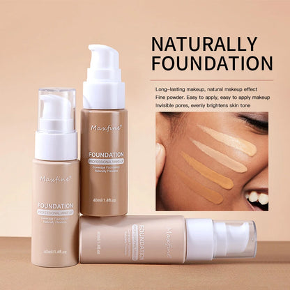 Base de maquillaje líquida, corrector eficaz, resistente al agua y al sudor, maquillaje profesional