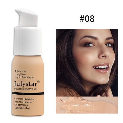 Base de maquillaje en crema con control de grasa y larga duración, no se apelmaza
