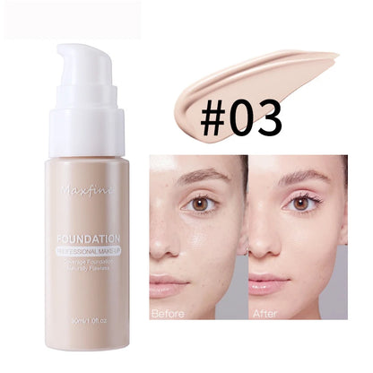 Base de maquillaje líquida, corrector eficaz, resistente al agua y al sudor, maquillaje profesional