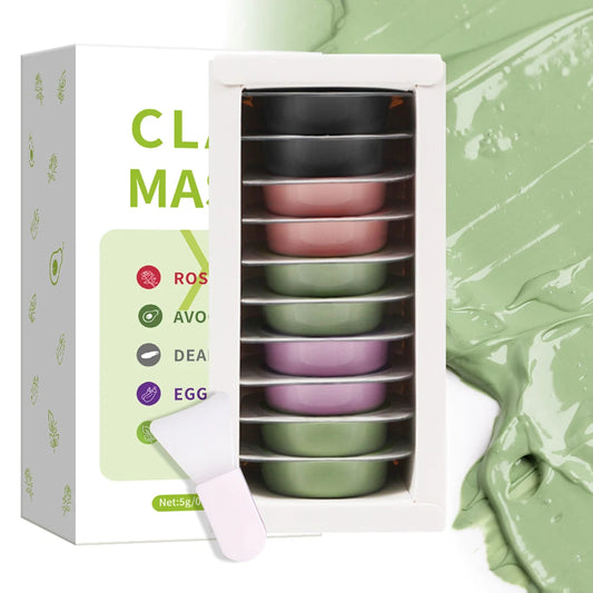 Mascarilla facial de barro de arcilla con ácido hialurónico, vitamina E, ilumina el tono de la piel, limpia profundamente, hidrata la piel, suaviza la piel