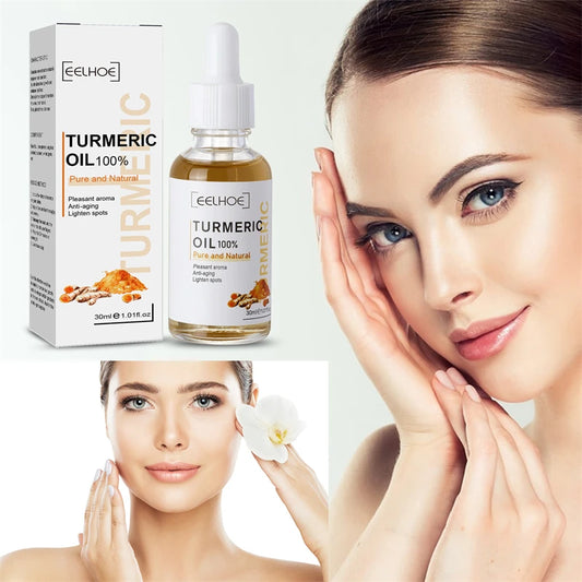 Serum facial de cúrcuma con esencia para reducir los poros, repara la melanina, ilumina, hidrata, nutre y atenúa las manchas oscuras.