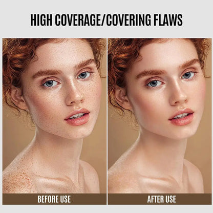 Base de maquillaje líquida de larga duración, cobertura total, corrector, hidratante