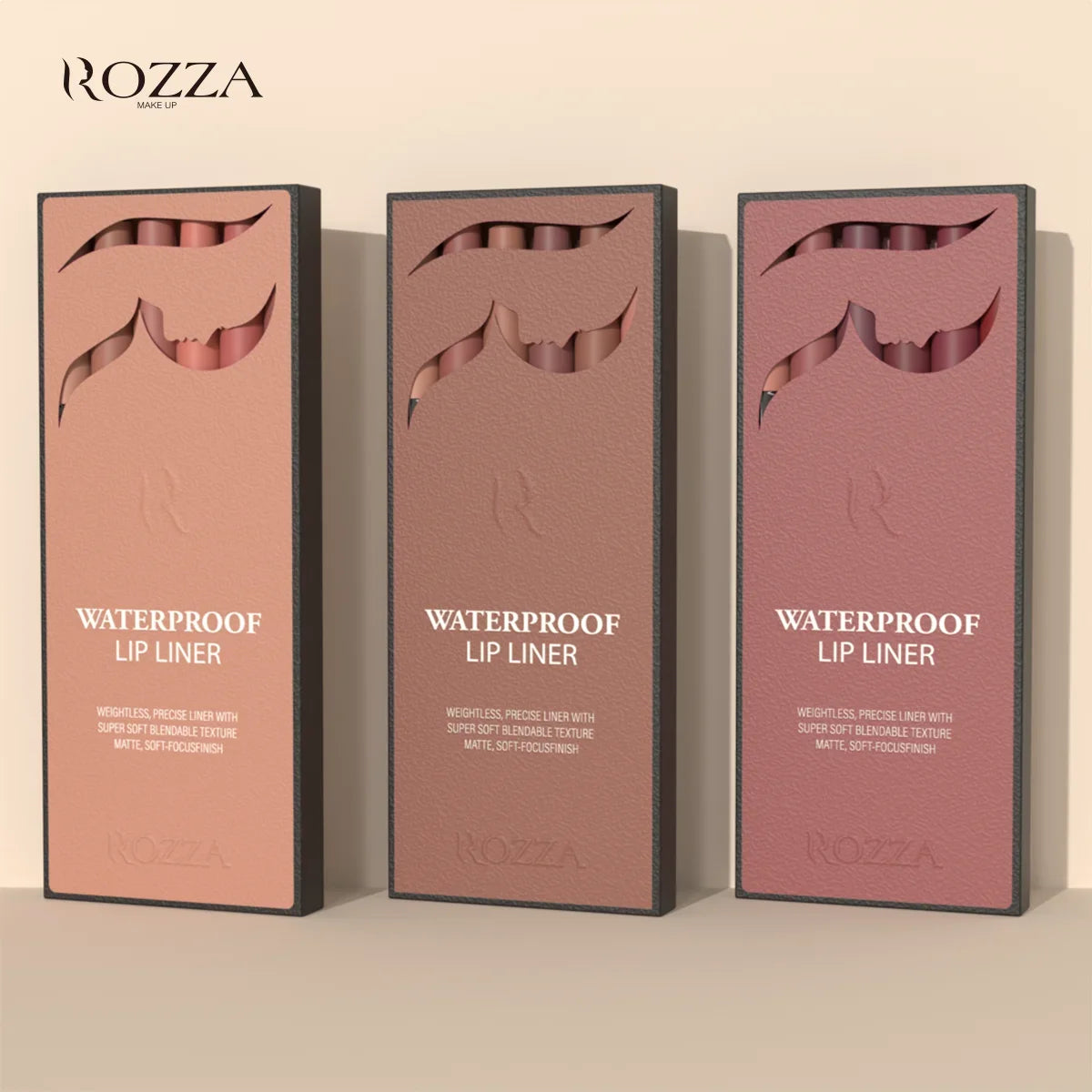 Delineador de labios mate larga duración, impermeable súper suave con textura mezclable