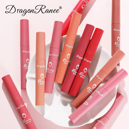 Brillo labial mate textura aterciopelada, resistente al agua, hidratante, duradero, antiadherente