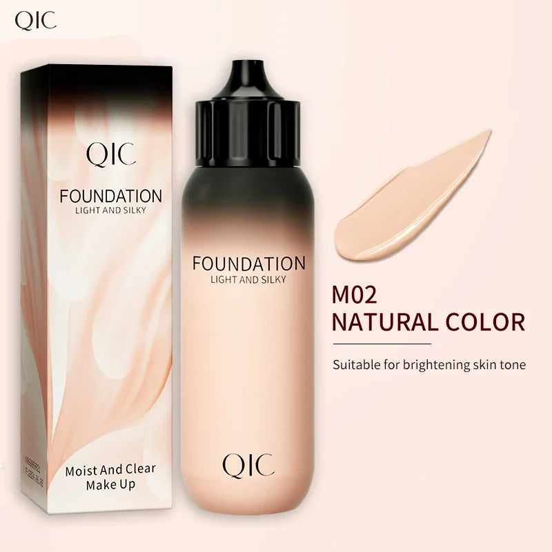 Base de maquillaje líquida resistente al agua, control de grasa, cobertura para el acné, hidratante