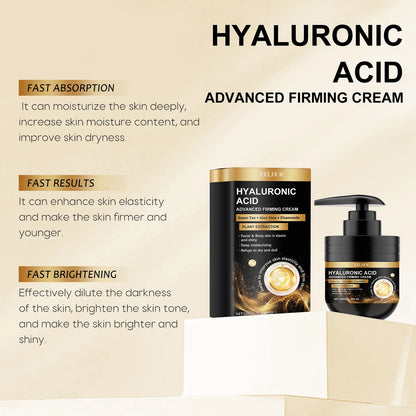Crema facial reafirmante con ácido hialurónico, hidratante, reduce los poros, anti hinchazón, control de grasa, iluminadora