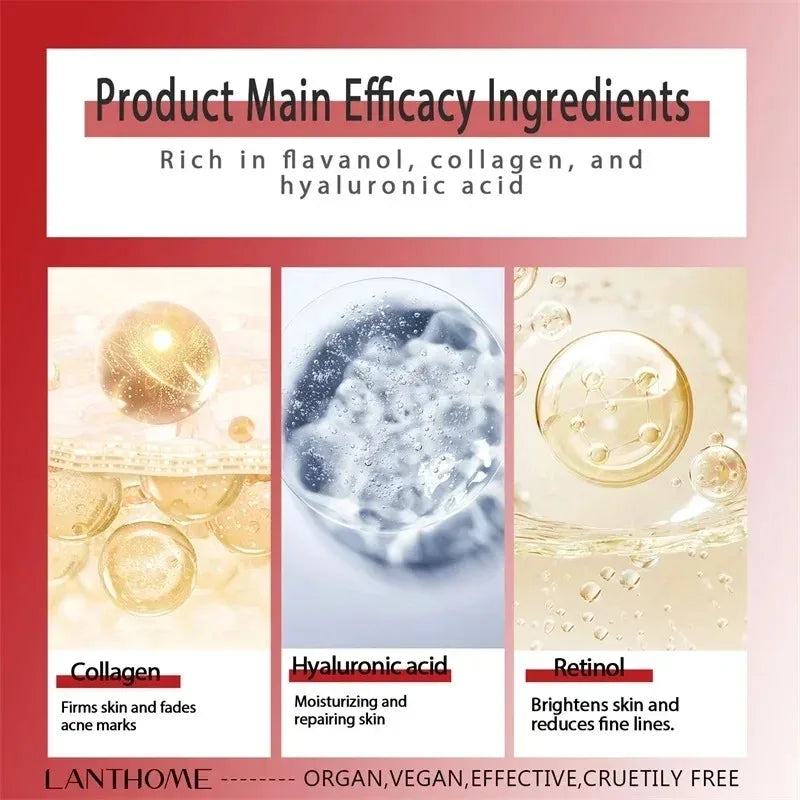 Crema blanqueadora facial y corporal con retinol, colágeno y ácido hialurónico 3 en 1, elimina manchas oscuras, melanina, acné y aclara la piel